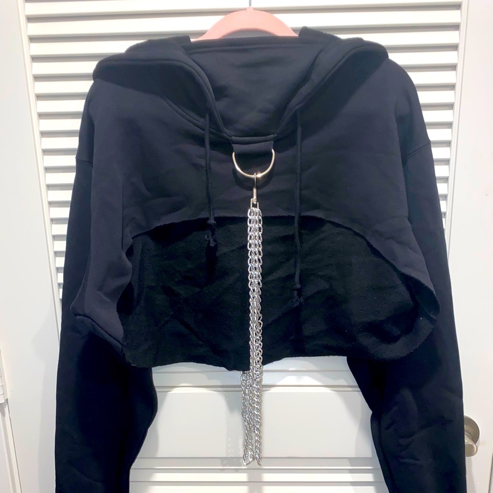 DOLLSKILL CHAINED AND DANGEROUS BLACK CHAINED HOODIE | Size: Small